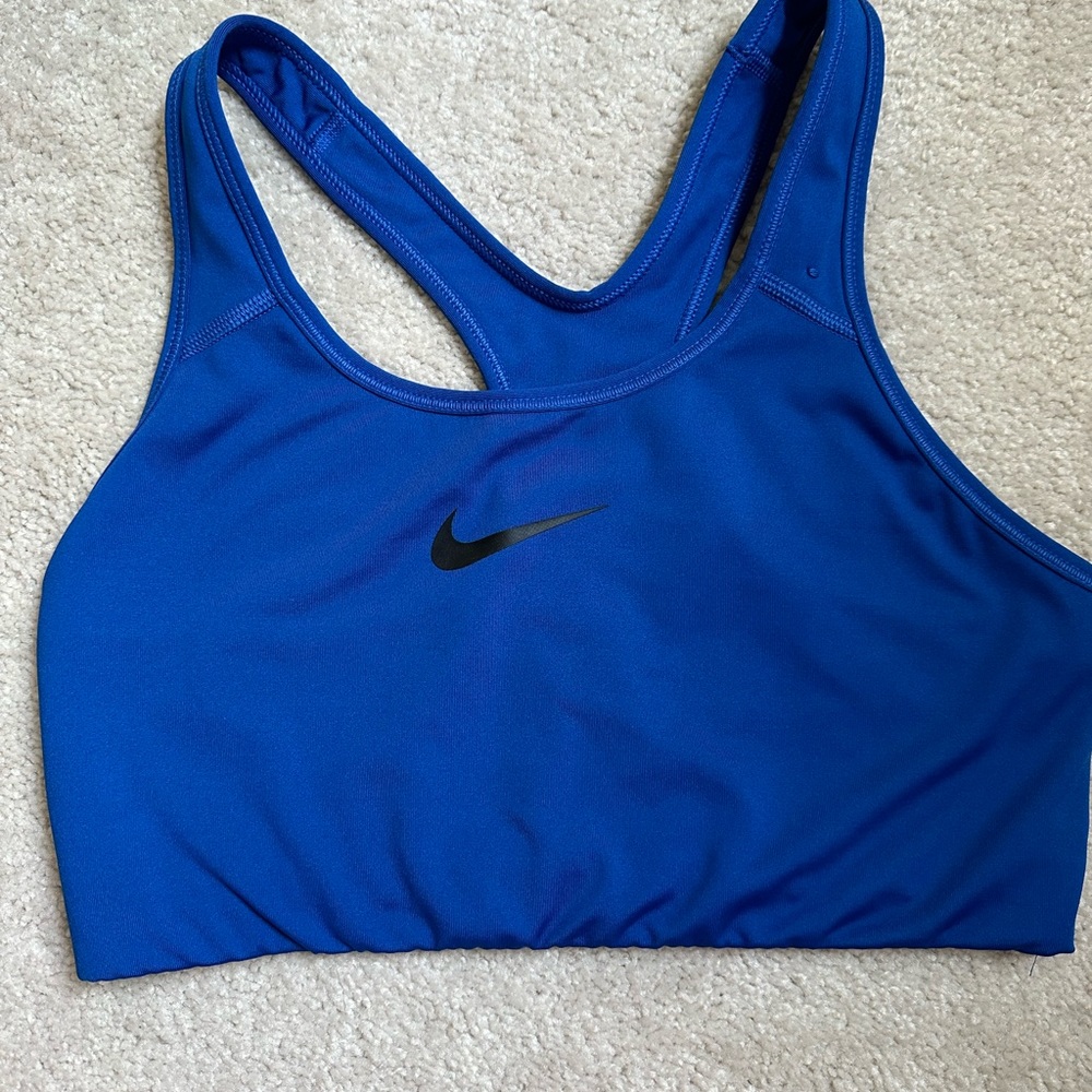Nike Pro Dri Fit Sports Bra Cobalt Blue